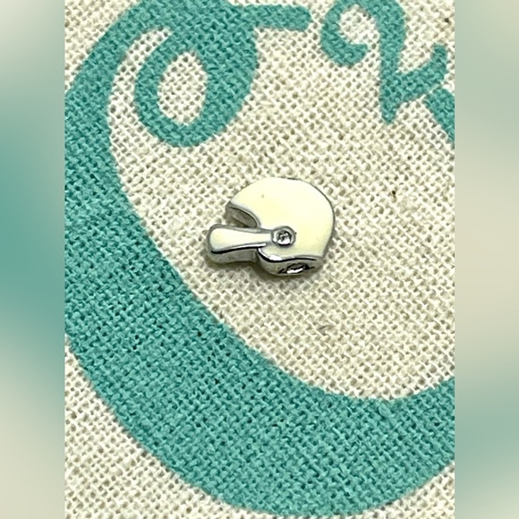 Origami Owl Living Lockets HTF Retired Football Helmet Floating Charm - Picture 1 of 2